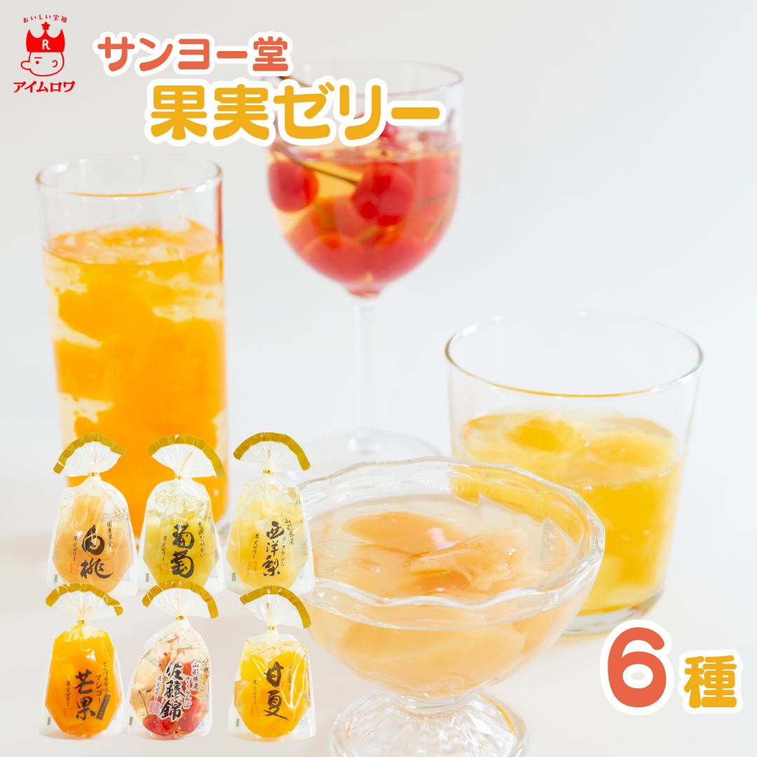 サンヨー堂 果実ゼリー6種セット(各1個・計6個)