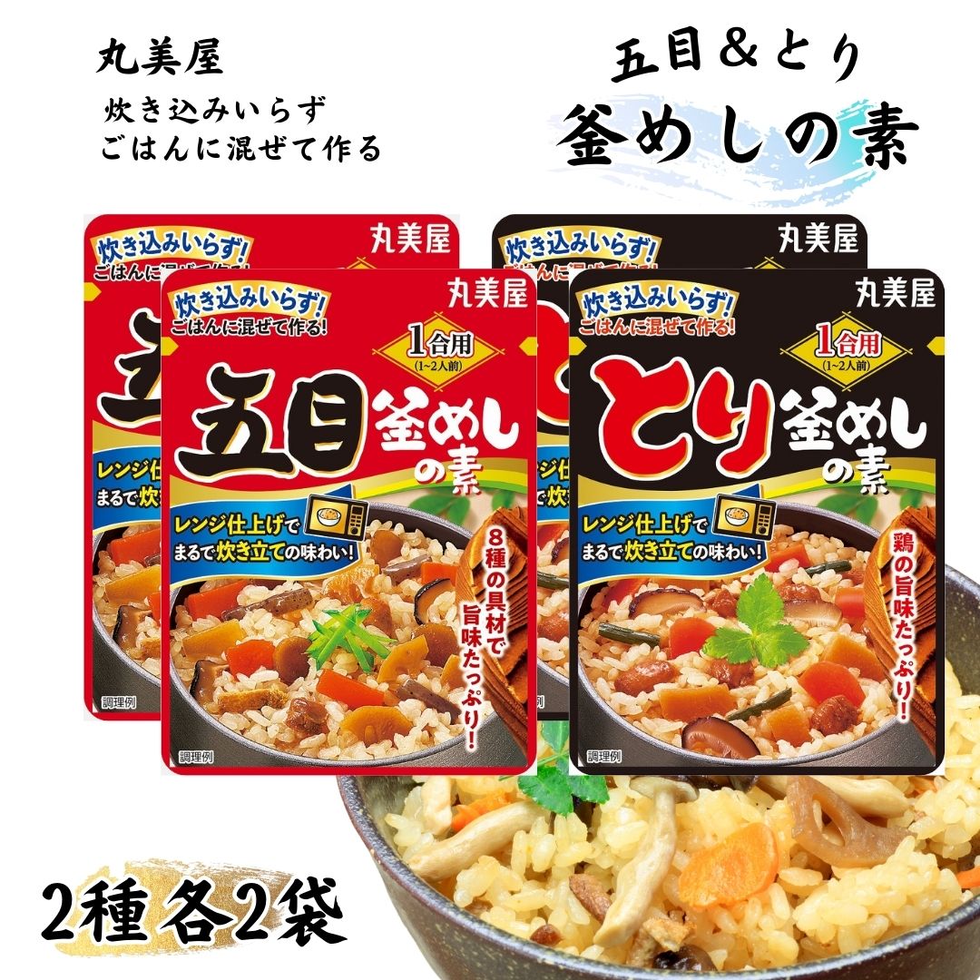 丸美屋 釜めしの素2種アソート（各2袋・計4袋）