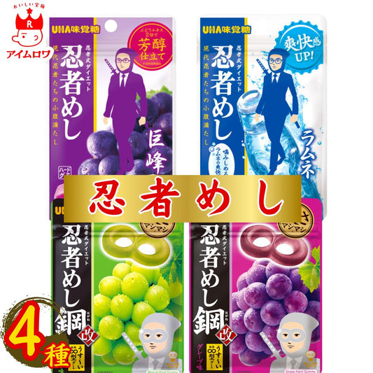 UHA味覚糖 忍者めし 4種食べ比べ（各1袋・計4袋）