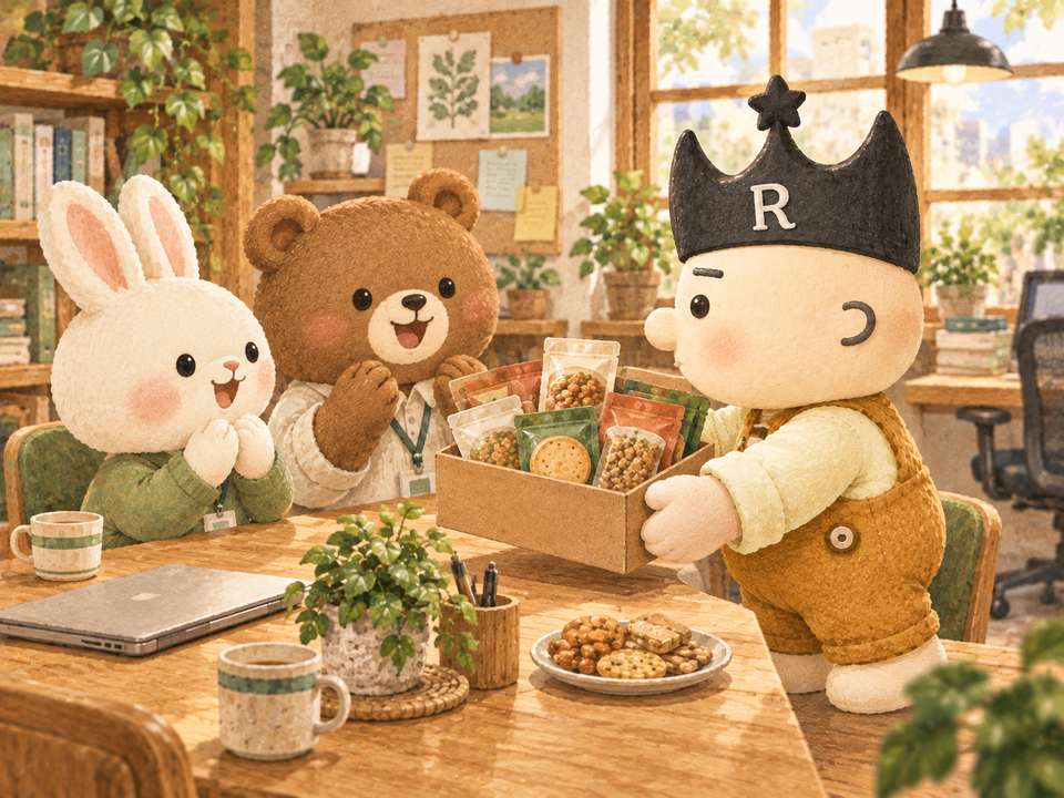 ロワくんと楽しむ職場のひと休み